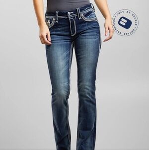 Rock Revival Dark Blue Boot Cut Ysobel Women's Jeans Size 31